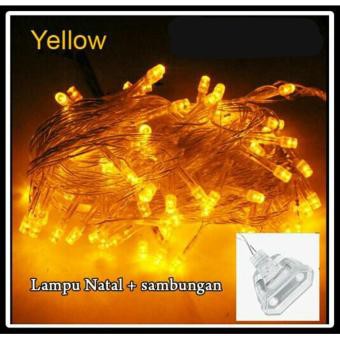 SRS Lampu Hias LED Tumblr /Natal LED /Twinkle/Dekorasi LED Yellow - 10 Meter+FREE sambungan kabel