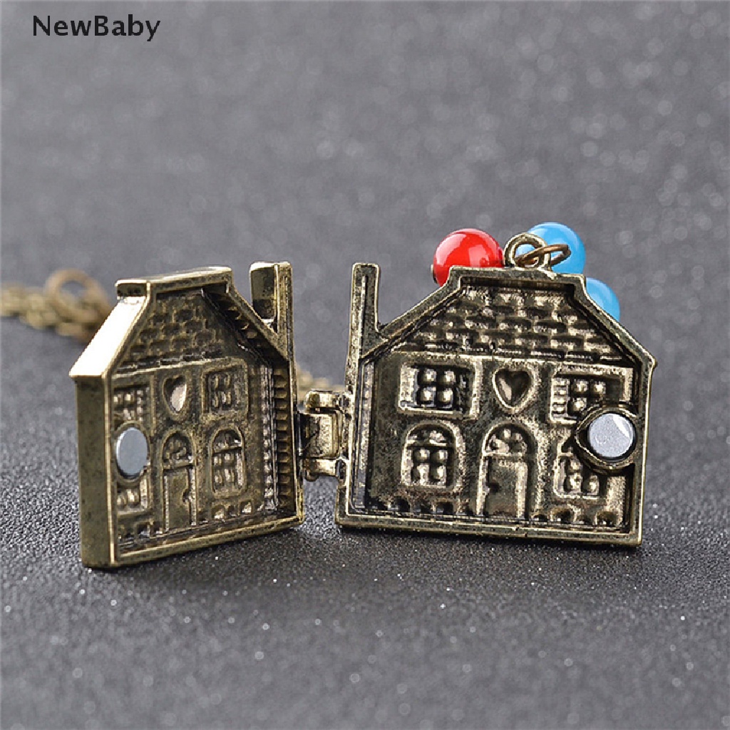 NewBaby New House with Balloons Up Movie Chain Pendant Necklace Antique Anniversary Gift ID