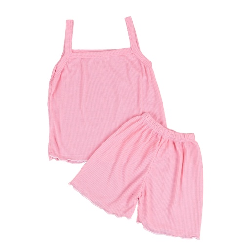 ZASKIYA - SET SINGLET ANAK KIDDY RIB / SETELAN SINGLET ANAK BALITA POLOS CELANA PENDEK