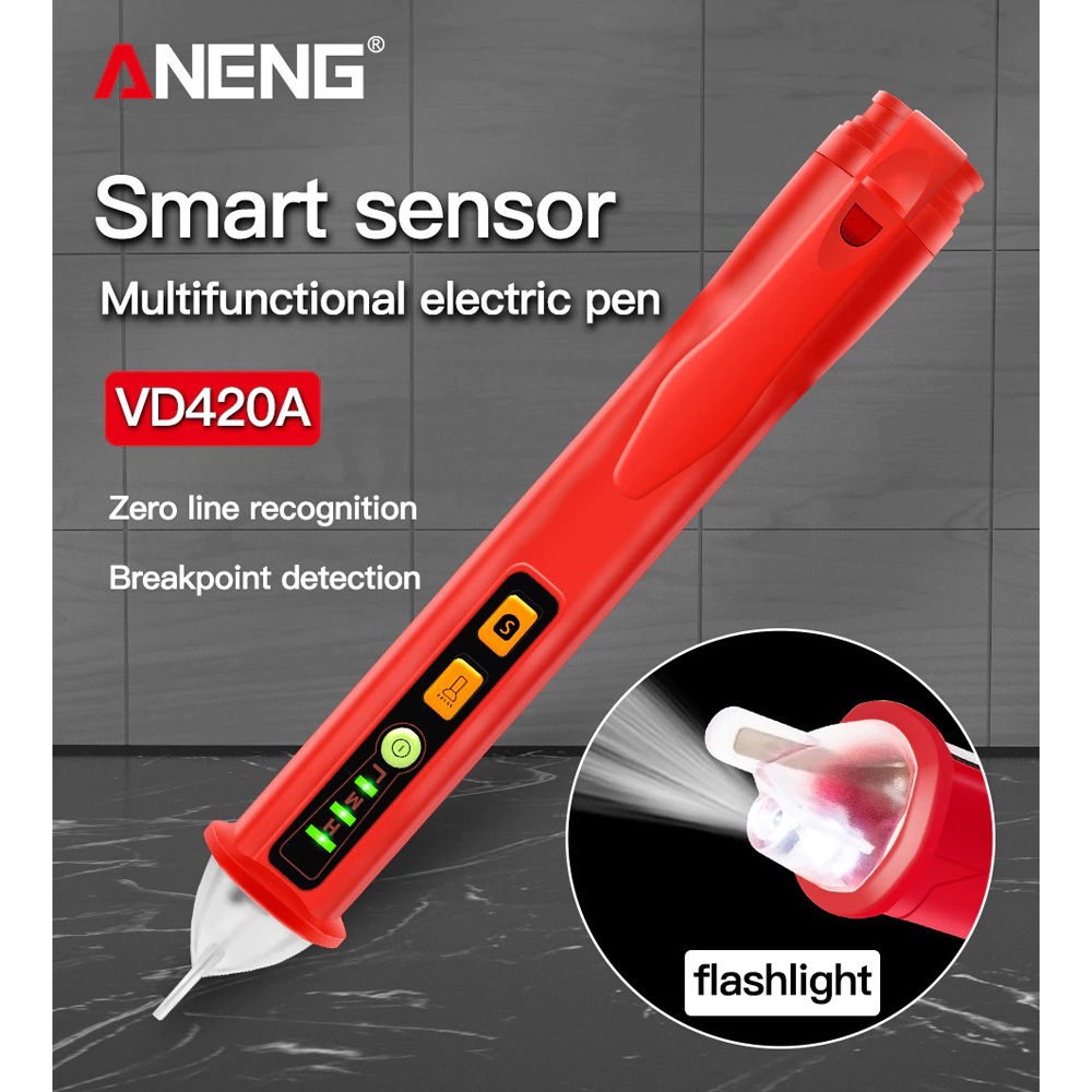 ANENG Tester Pen Non Contact AC Voltage Alert Detector 12-1000 V - VD420A - Yellow