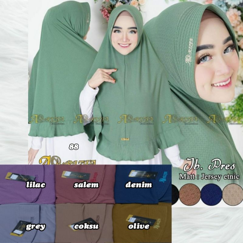 Bergo jumbo JB Press by Ar Rizfa / Bergo Jersey Etnic