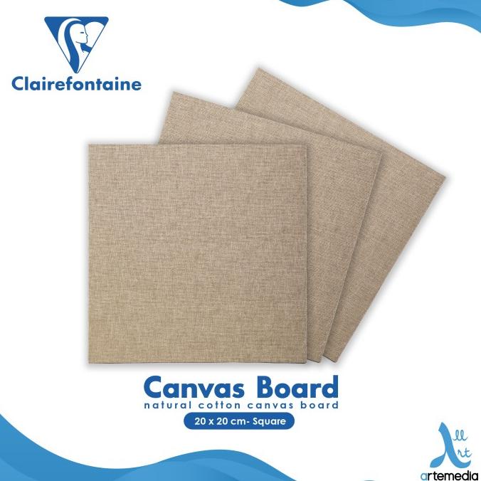 

Kanvas Lukis Clairefontaine Natural 20x20cm Canvas Board