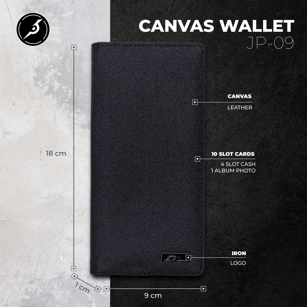 JFR Fashion Dompet Pria Panjang Bahan Kulit Canvas JP09-1