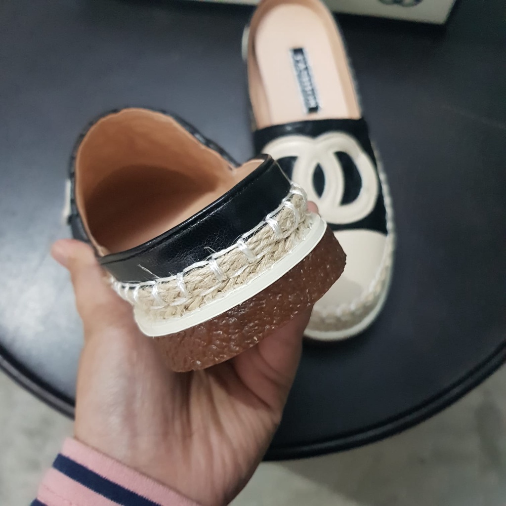 [✅BISA COD] 10555 ESPADRILLES SLIP ON MULES (REAL PICTURE)