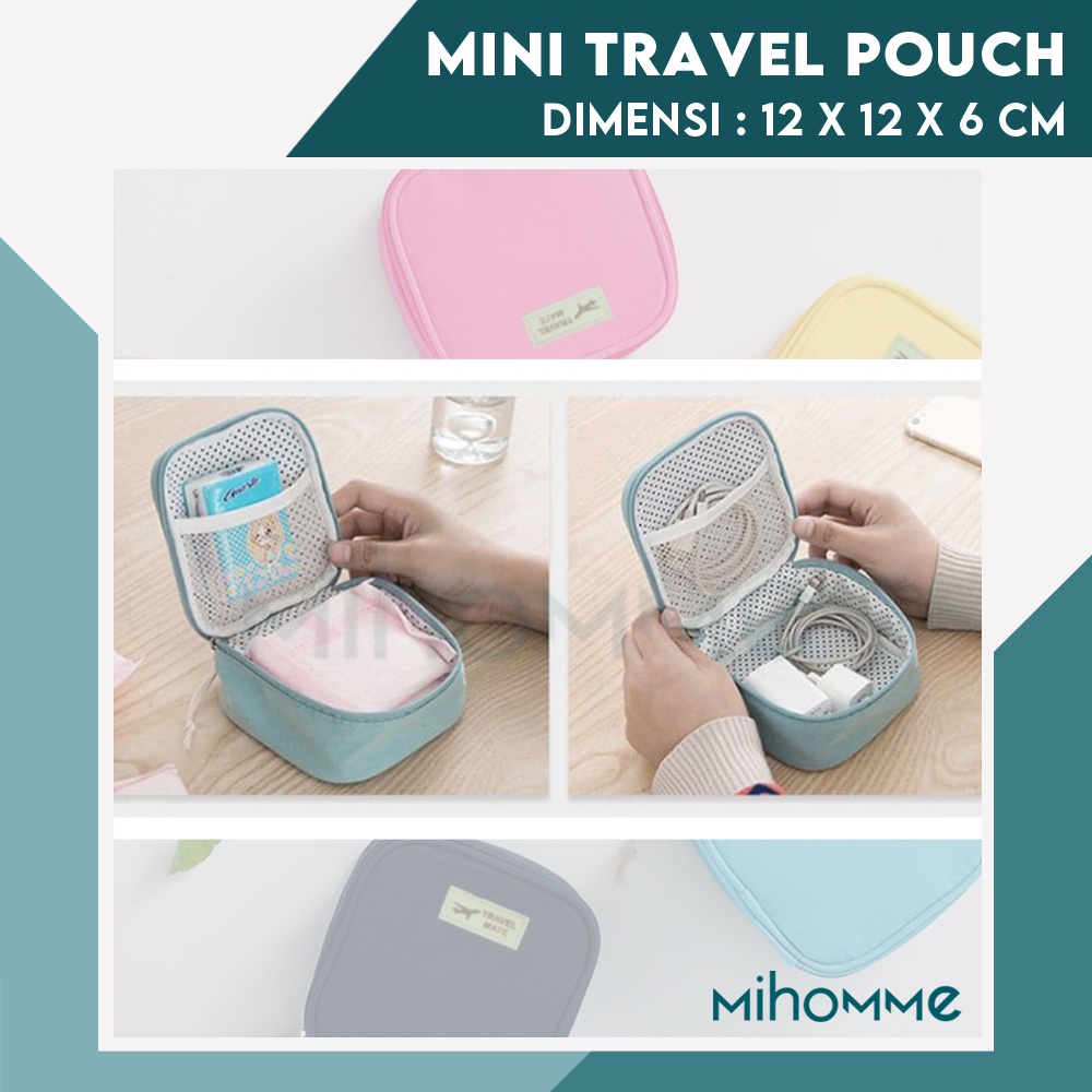 Mini Travel Cosmetic Cable Pouch Storage Organizer Tempat Make Up