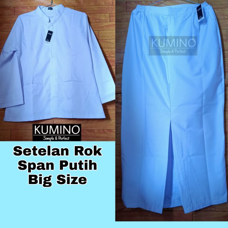 Setelan Rok Span Putih Big Size Rok Span Putih Jumbo Rok Span Big Size Rok Span Jumbo