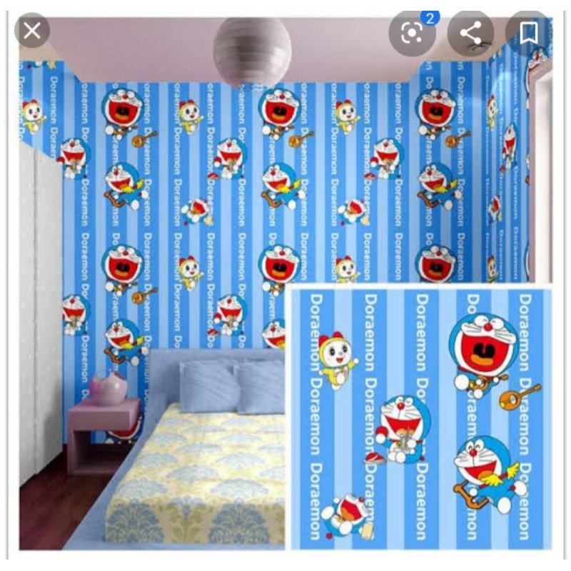 WALLPAPER STIKER DINDING MOTIF DORA EMON SALUR