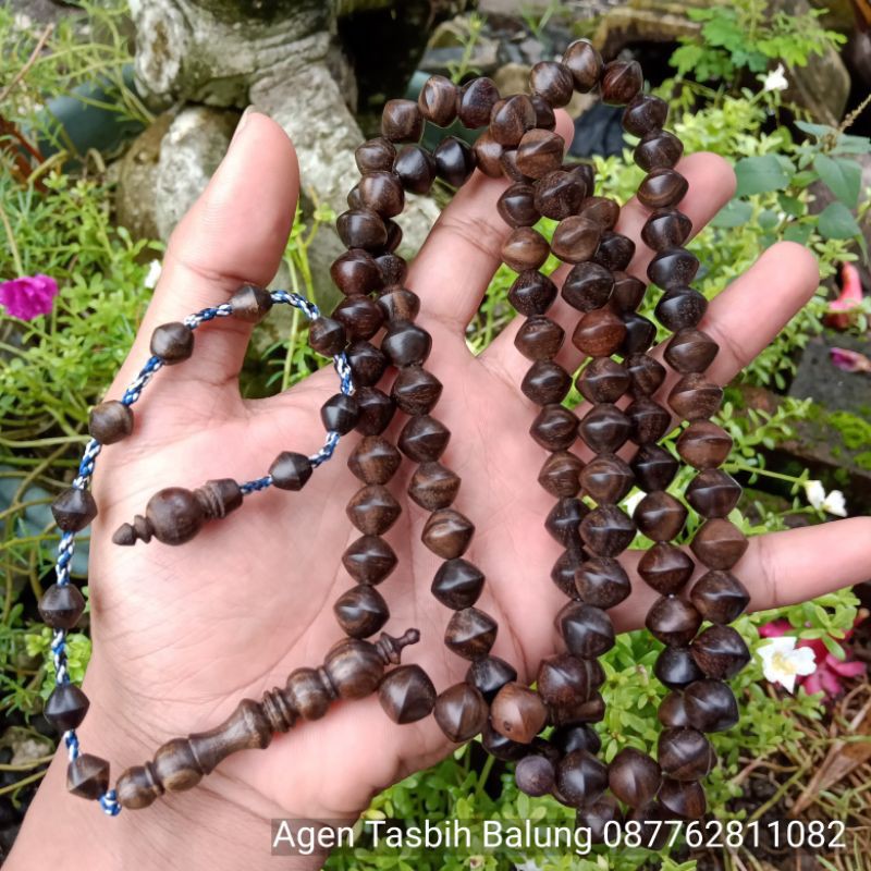 TASBIH KAYU KALIMASADA, JOHAR, MOTIF WAJIK 10MM