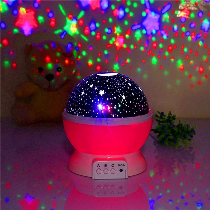 

TERLARIS !!! Night Sky Projector Lamp Romantis LED Rotasi Berkedip Starry Night Sky
