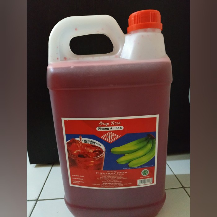 

Sirup DHT Pisang Ambon (sirup legend aseli Makassar) isi 5 liter