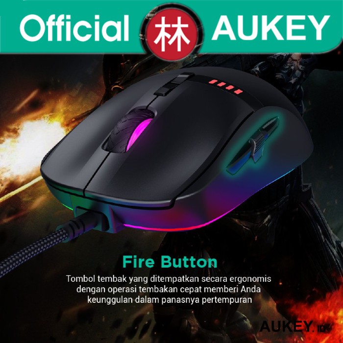 Aukey GM-F4 Knight Wired Gaming Mouse With RGB