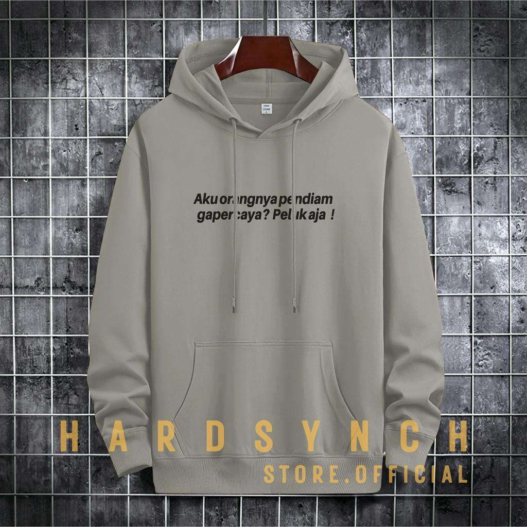 Sweater Hoodie Aku Orangnya Pendiam  Unisex ( Pria &amp; Wanita ) Premium Quality S-XXL Cotton Fleece / Sweater Korean Style / Sweater Hoodie / Sweater Polos / Sweater Wanita / Sweater Pria / Sweater Hoodie Distro Original