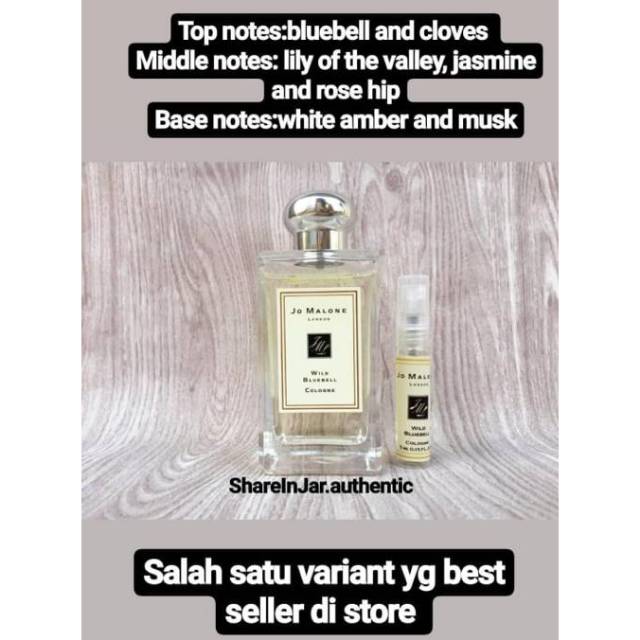 Parfum Jo Malone wild bluebell share in jar original