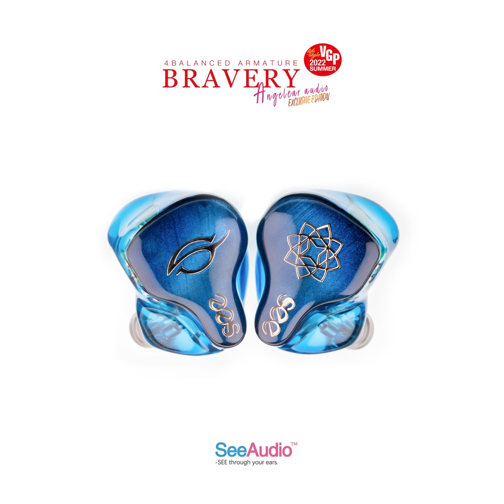 SeeAudio Bravery Edition Aniversary Earphone In Ear Hifi 4 Balanced Armature Warna Biru Navy