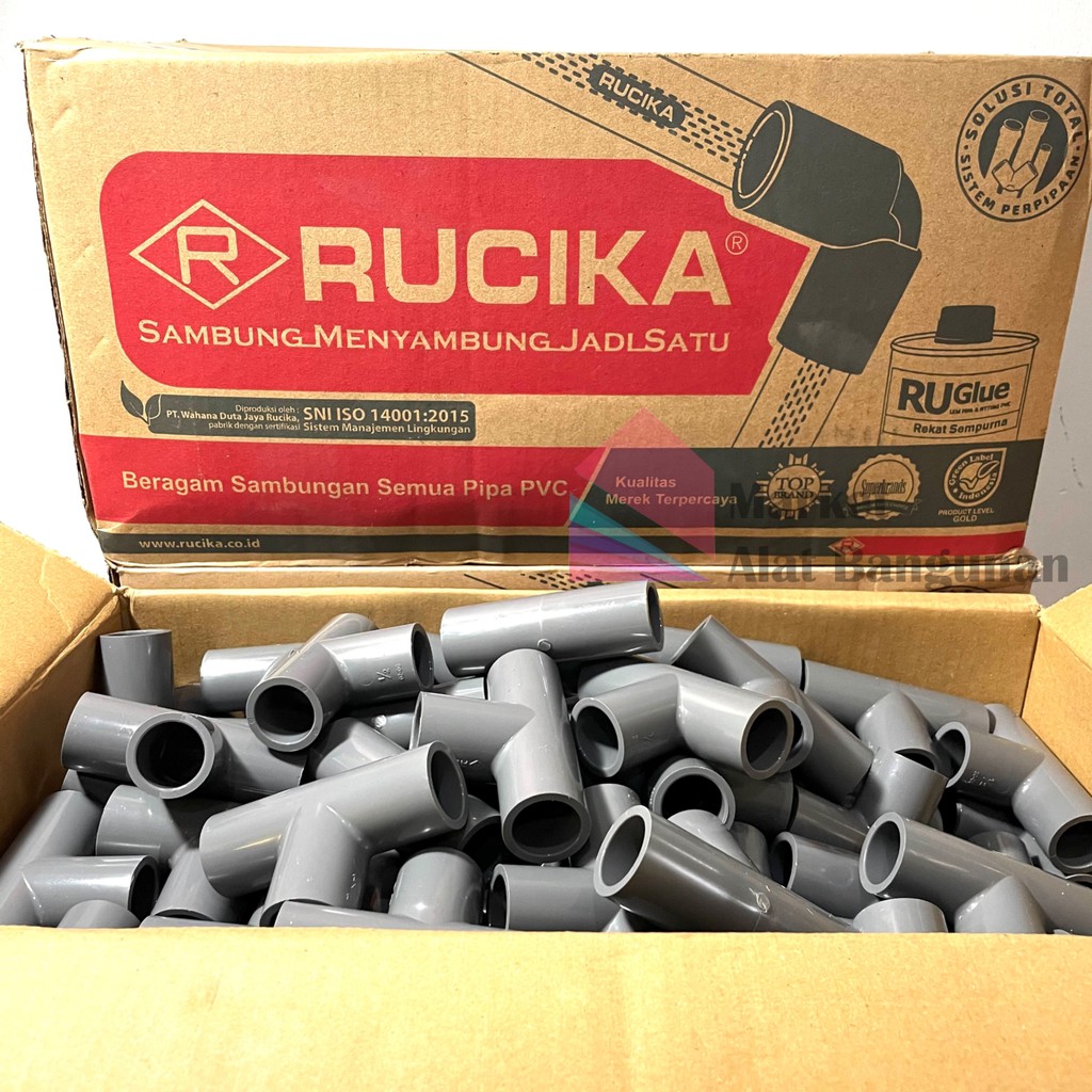 Tee 1/2“ PVC RUCIKA AW / T 1/2 Inci Fitting PVC RUCIKA AW / Sambungan Tee 1/2 Inch PVC RUCIKA AW