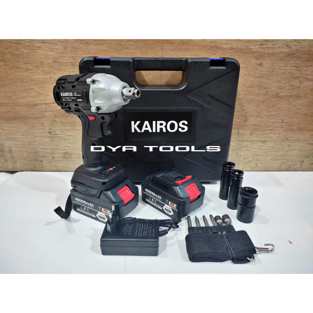 IMPACT WRENCH CORDLESS 2 BATERAI / BOR BAUT CVT MOTOR IMPACT