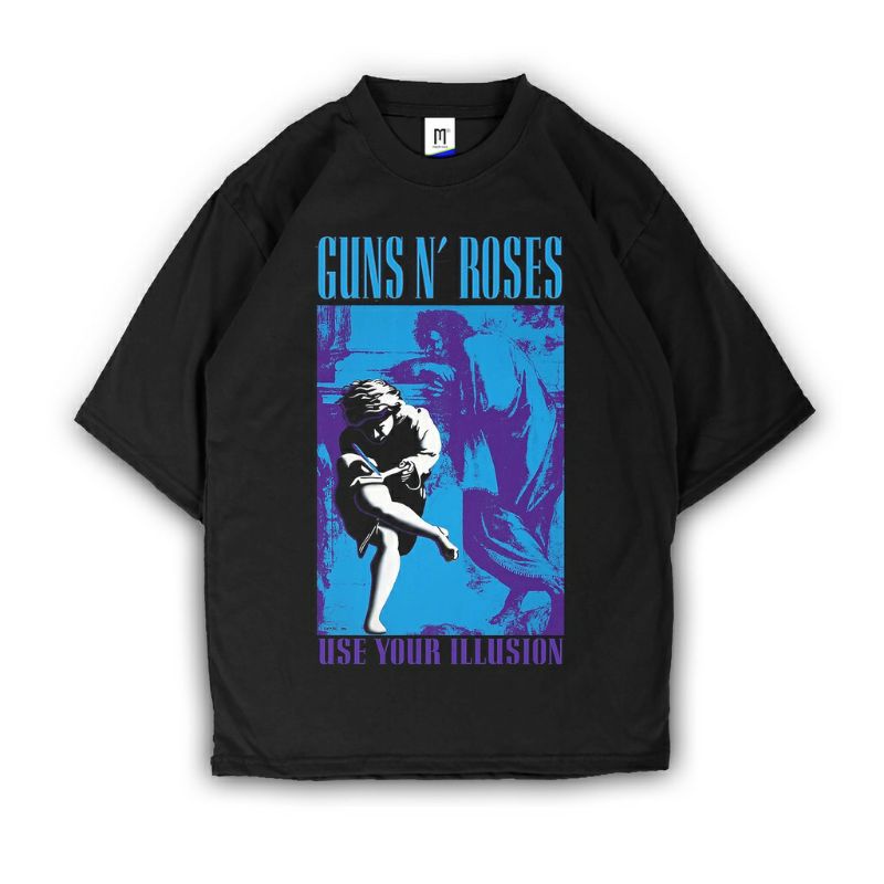 KAOS GUNS N ROSES/KAOS GUNS N ROSES - USE YOUR ILLUSION TSHIRT PREMIUM BAJU METAL PRIA