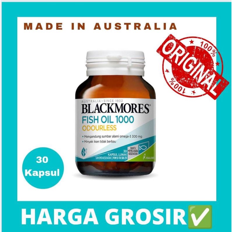 BLACKMORES FISH OIL 1000 ODOURLESS - ISI 30 KAPSUL