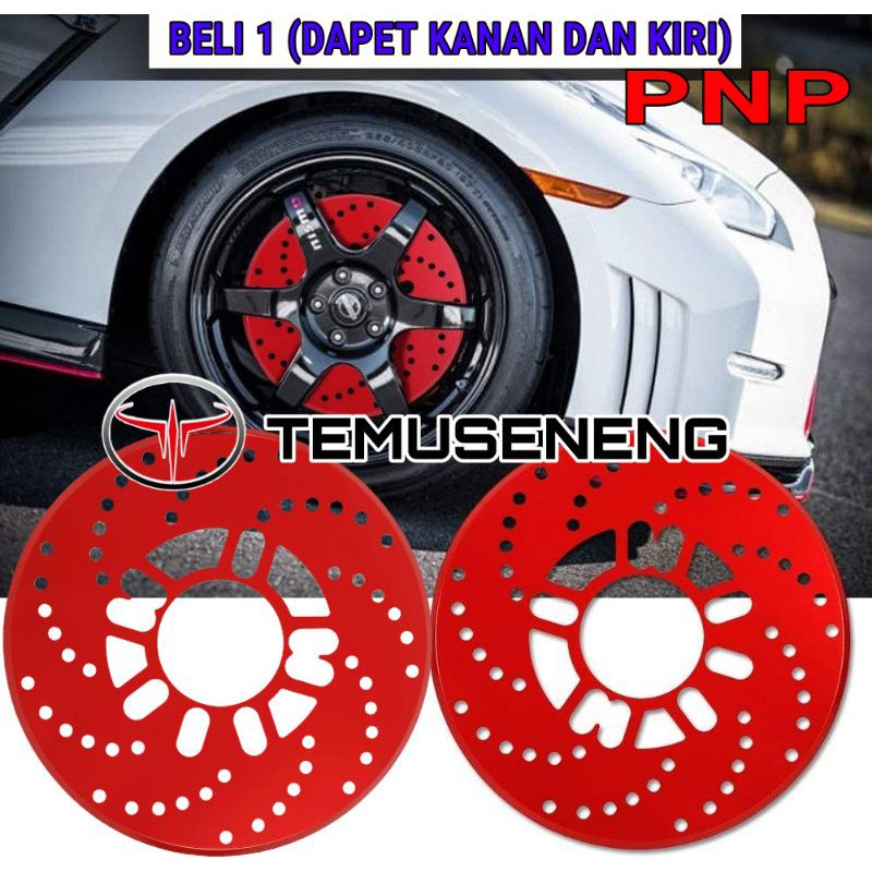 1Set Kanan Kiri Cover Rem Mobil Tromol Cover Disc Cover Brake Fake Diskbrake Jdm Murah