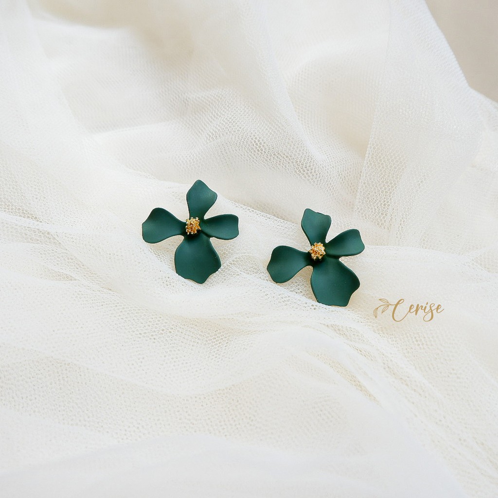 Plumeria Earrings | Anting tusuk bunga korea warna warni cantik aksesoris wanita trendy stylish