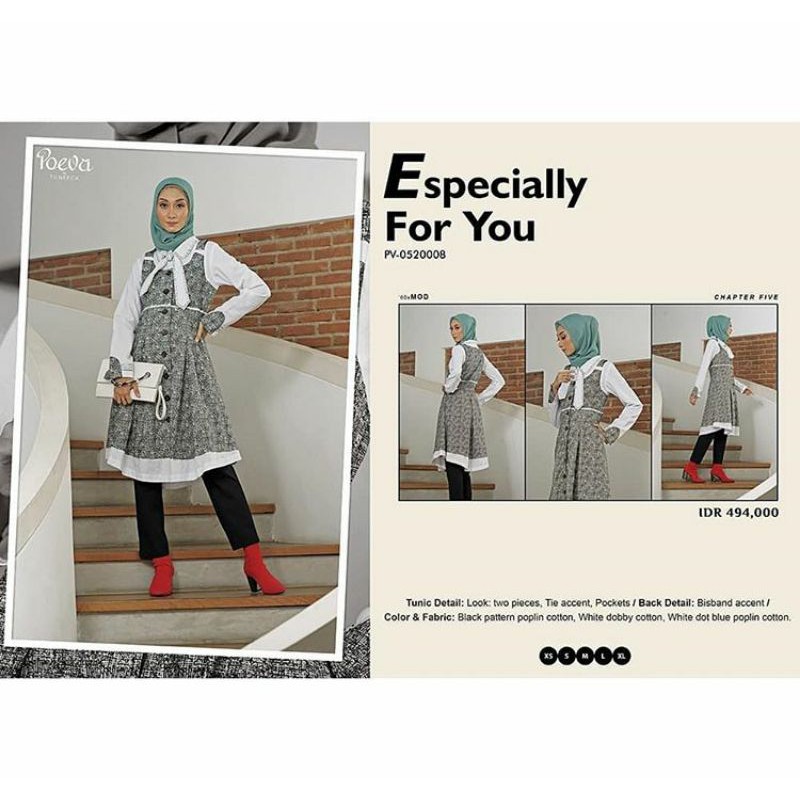TUNIK ESPECIALLY FOR YOU by POEVA TUNIK MODERN CANTIK IBUINDUNG