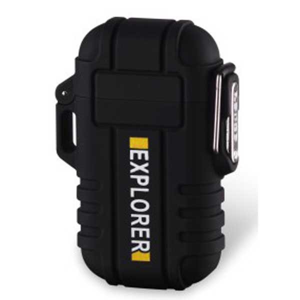 Firetric Explorer Korek Api Elektrik Pulse Plasma Cross Arc Lighter Waterproof - F1201 - Black