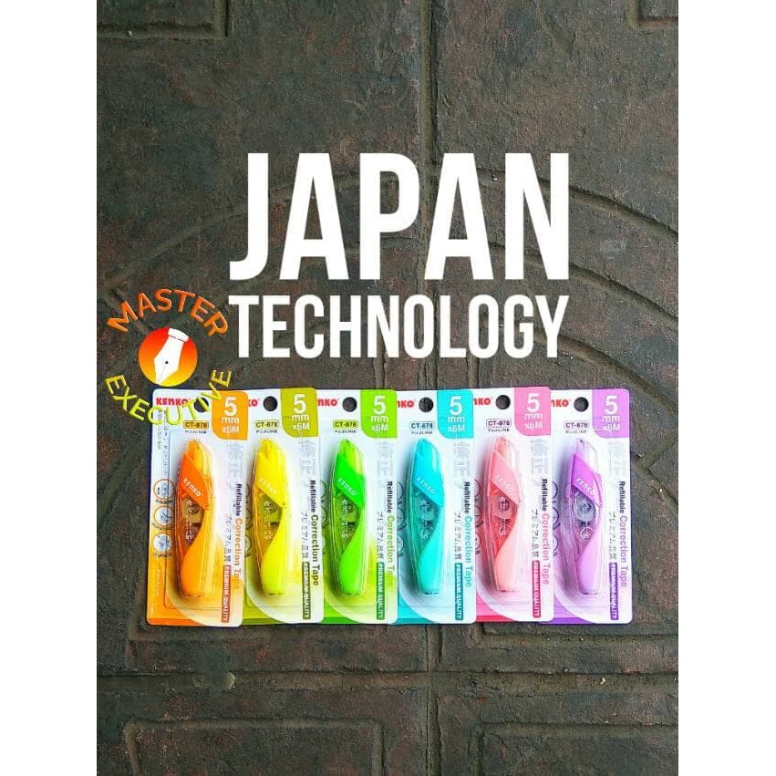 

Ready Stok Kenko Fujiline Refillable Correction Tape Tip Ex Kering Kertas CT 878 Murah