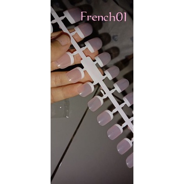 FRENCH NAILS kuku palsu 24pcs natural Gradien