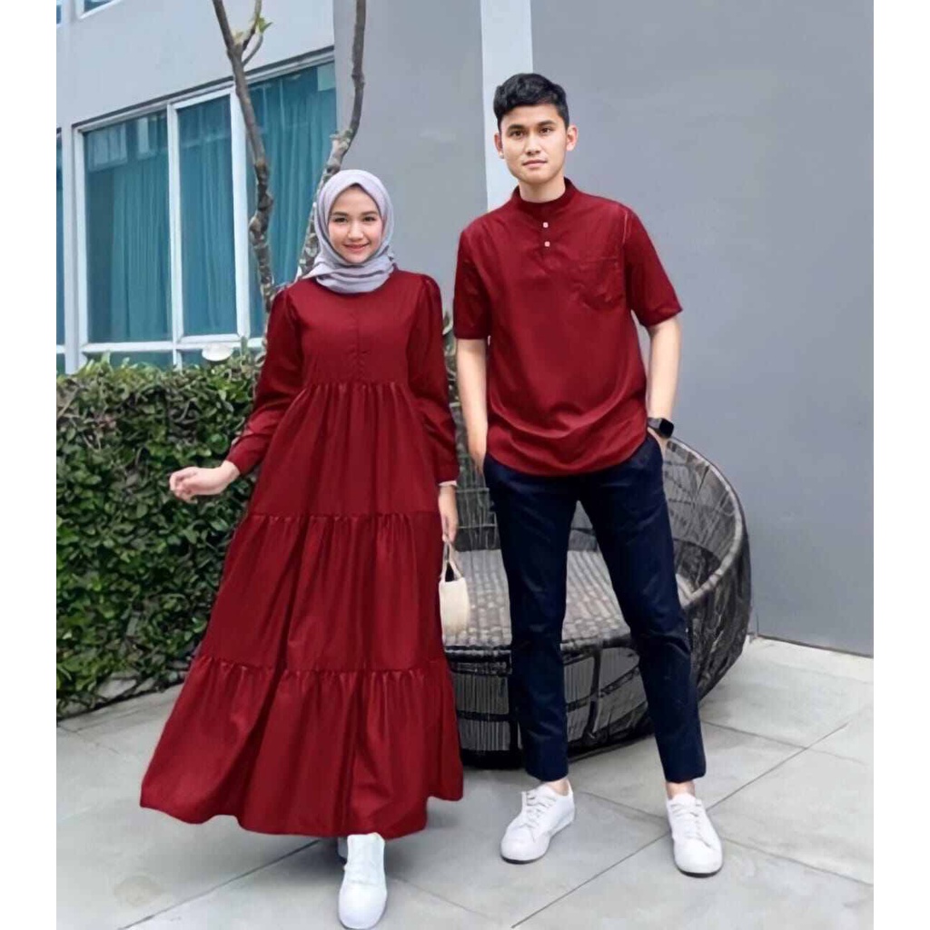Gamis Terbaru Remaja Couple Pasangan Bahan Rayon 2021 Untuk Lebaran Wanita Muslim 2022 Ada Jumbo Mur