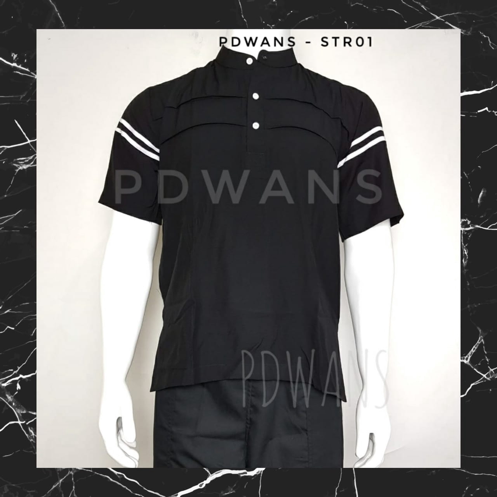 PDWANS BAJU KOKO Premium Baju Koko Casual Lengan Pendek Kemko STR01