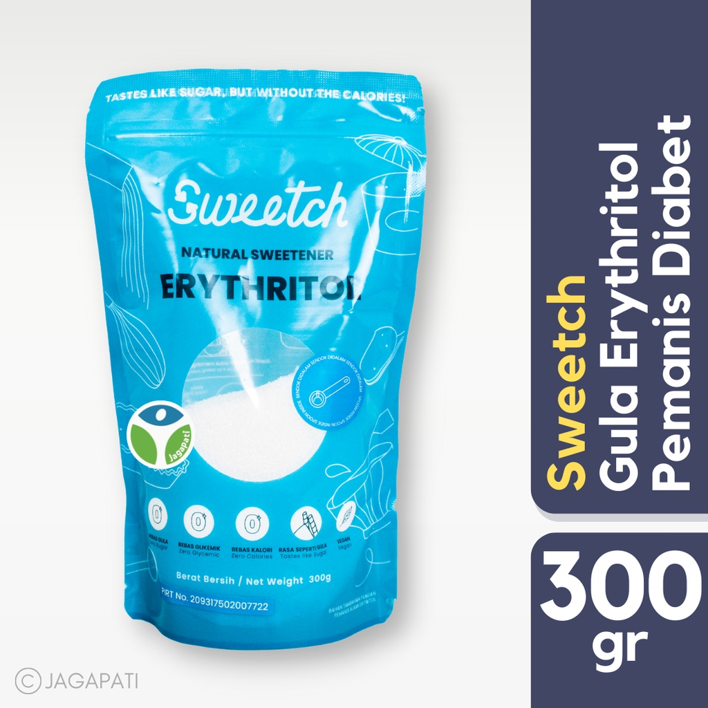 

Sweetch - Pemanis Ala 300gr - Eritritol - Pengganti Gula - Bebas GI