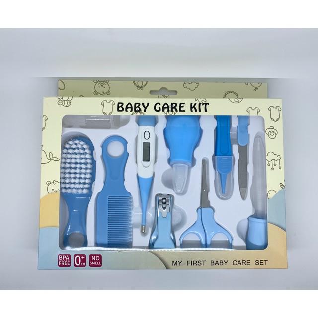 Baby care kit/10 set perlengkapan bayi/kado lahiran/newborn gift set/health care set HLT10-Biru