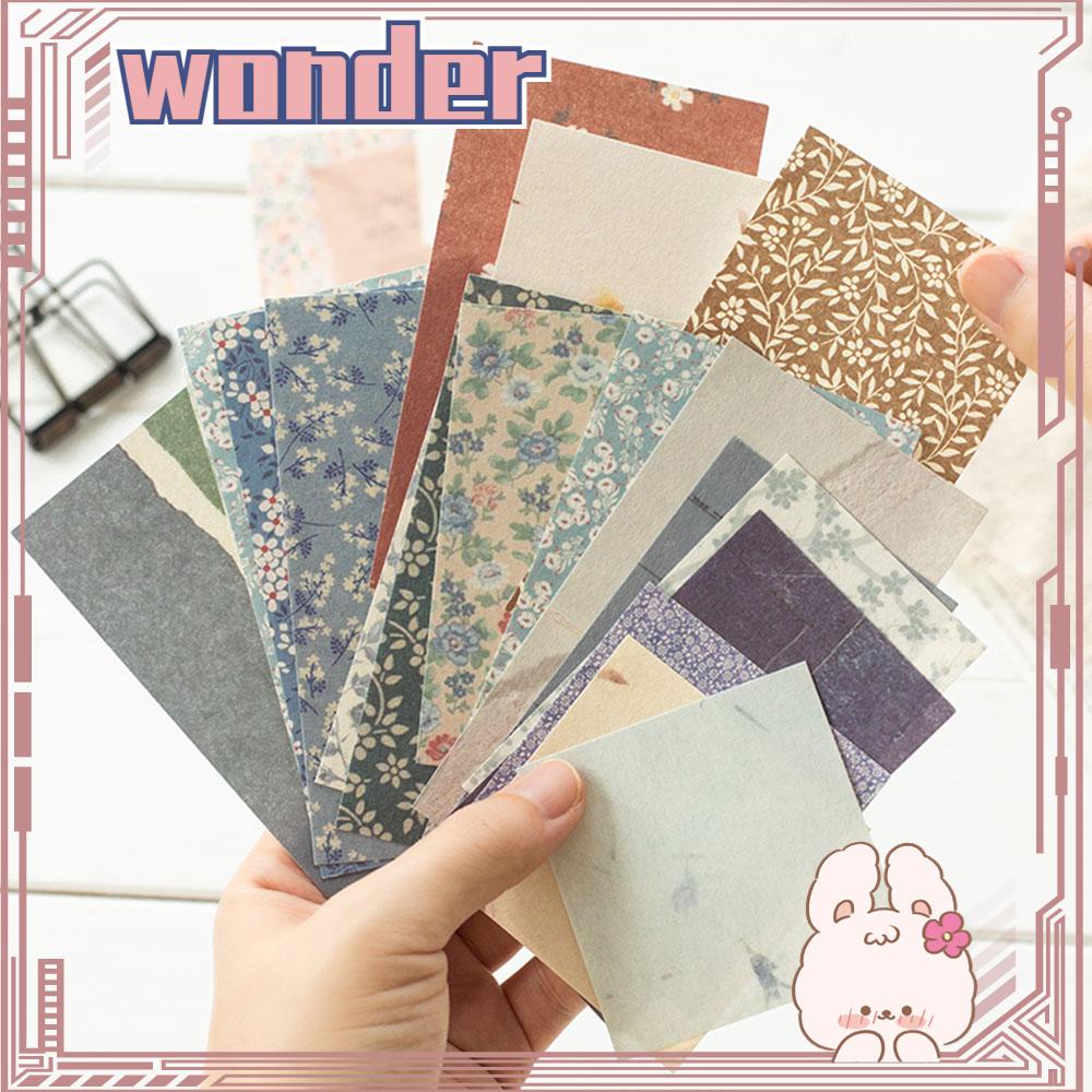 60pcs Kertas Pola Bunga Gaya Retro Untuk Membuat Scrapbook