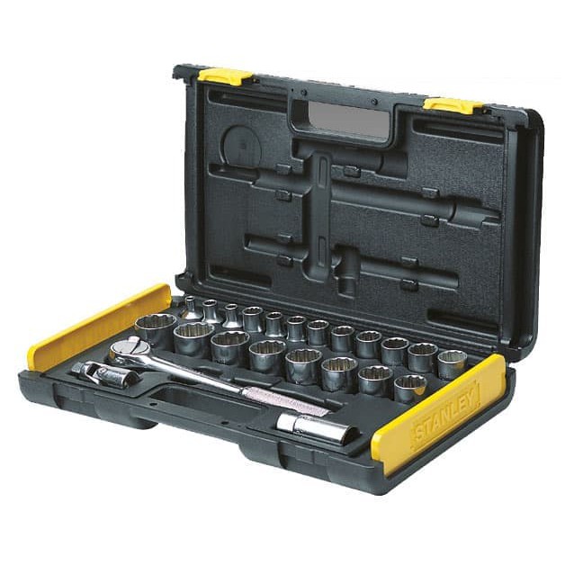 KUNCI SOCKET SET MATRIC STANLEY 27PCS 1/2" 12PTS METRIC SOCKET 86-477