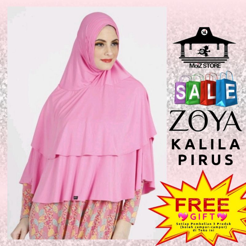 Zoya Hijab Instan Hijab Instant Jersey Jumbo Murah Kalila Pirus Zoya