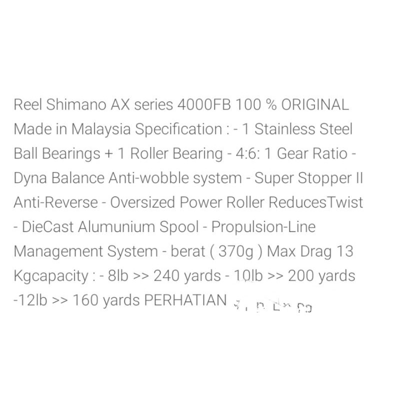 rell shimano AX4000FB