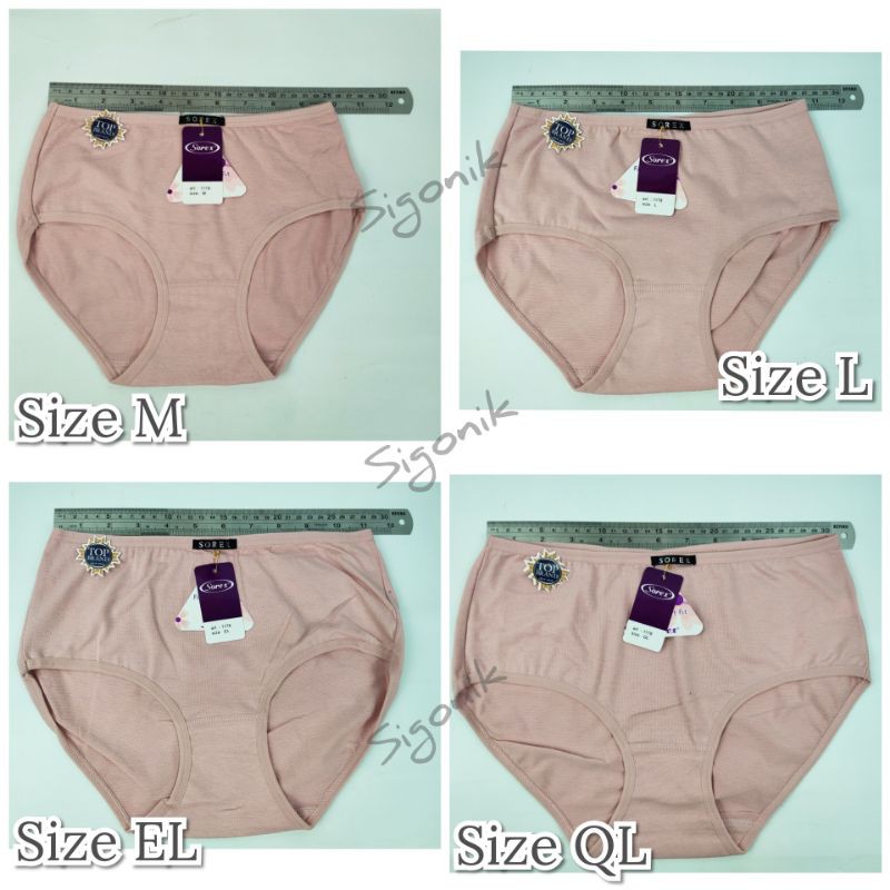 Original CD Celana Dalam Wanita Sorex 1178 M L EL QL Premium Big Size