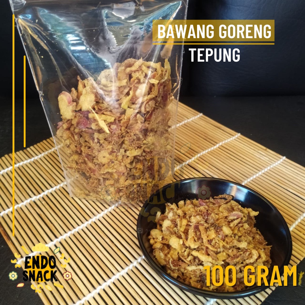 100gr Bawang Goreng Tepung untuk Baso Aci Kemasan Pouch