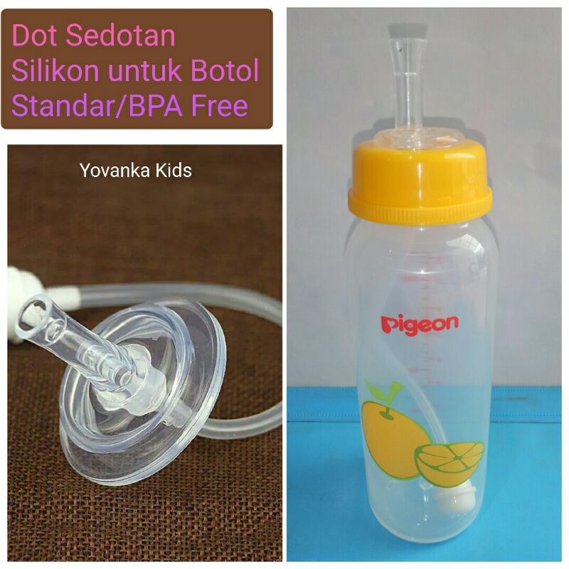 penganti Dot/Sedotan (tidak sama botol)Untuk Botol Standar/slimneck Spout Silikon