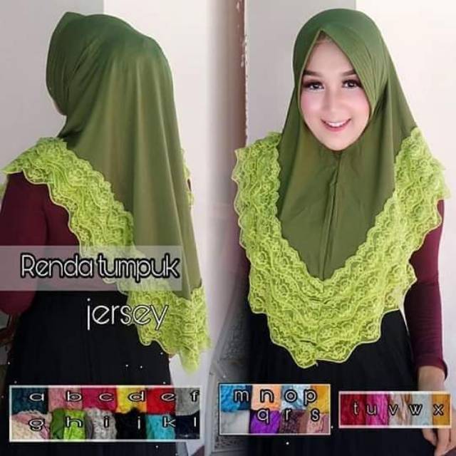 Hijab reliti (renda lima tingkat) terlaris terhits