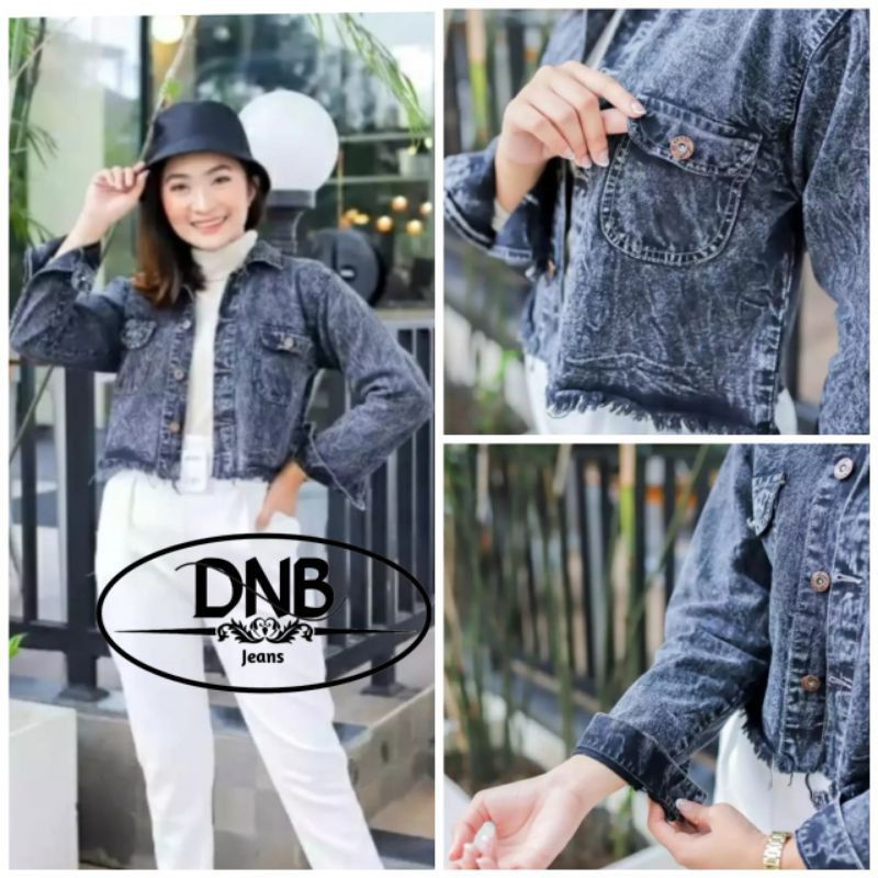 JAKET CROP DENIM JEANS WANITA RAWIS JAKET JINS LEPIS CEWE CEWEK