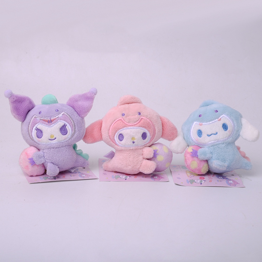 Gantungan Kunci Boneka Sanrio Cinnamoroll Melody Kuromi Plush Keychain Cartoon Cute Doll Pendant Gift