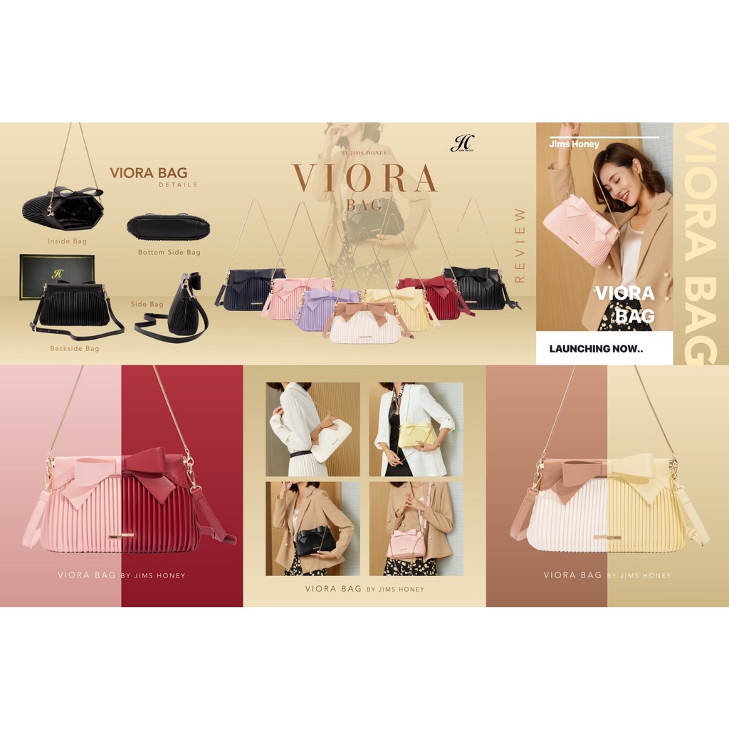 Jims honey Viora Bag Tas  Selempang Wanita Sling Bag Cewek Jelly Matte Pita Slingbag Fashion Tali Ta