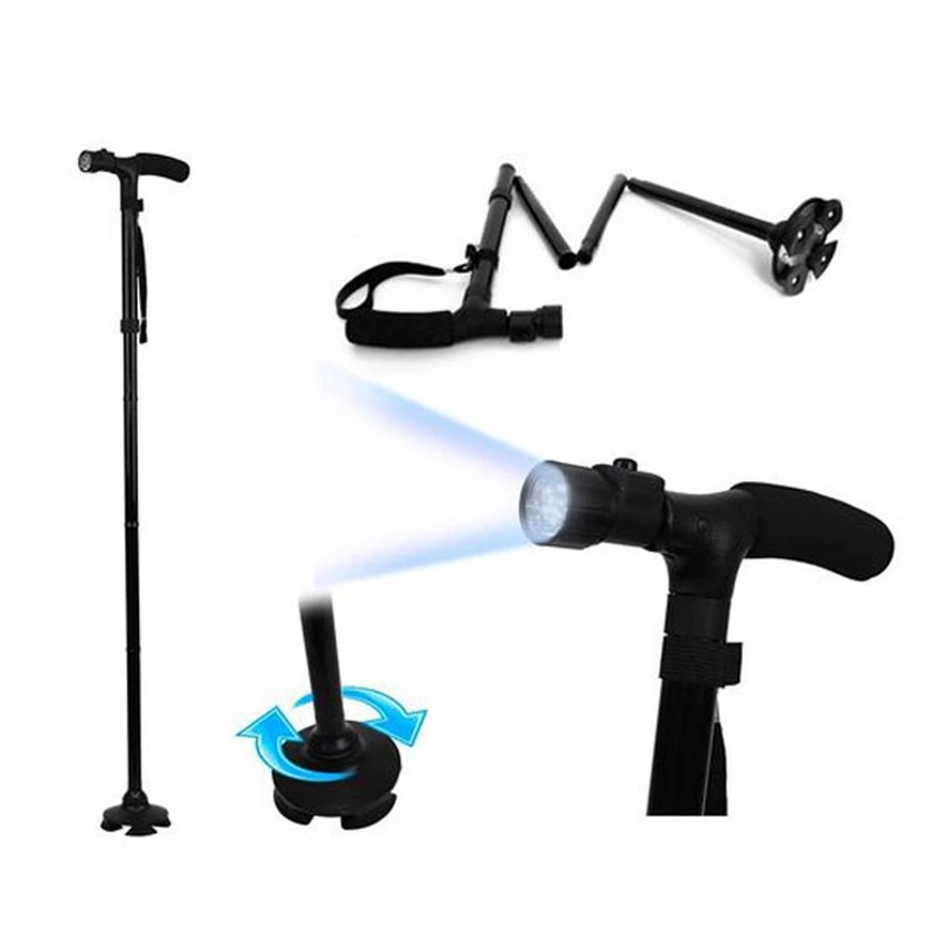 MP Tongkat Jalan Orang Tua - Trust Cane Lighted Crutch Five Sections - Hitam DealMedan