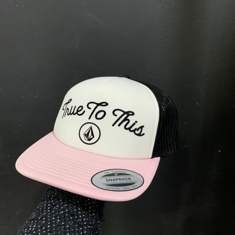 topi volcom wanita trucker pink original sale