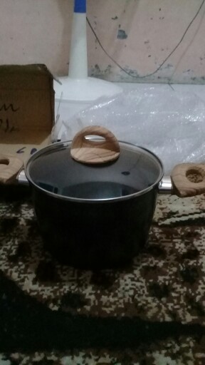 Yoshikawa Mj1212 20cm Panci Tinggi Marble Tutup Kaca Fry Wok ( Iop-3 )