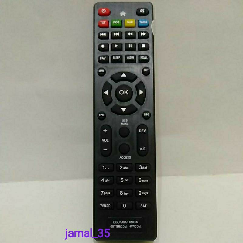 REMOTE REMOT RECIEVER  PARABOLA GETMECOM/GATMECOM HD/WCOM/009HD