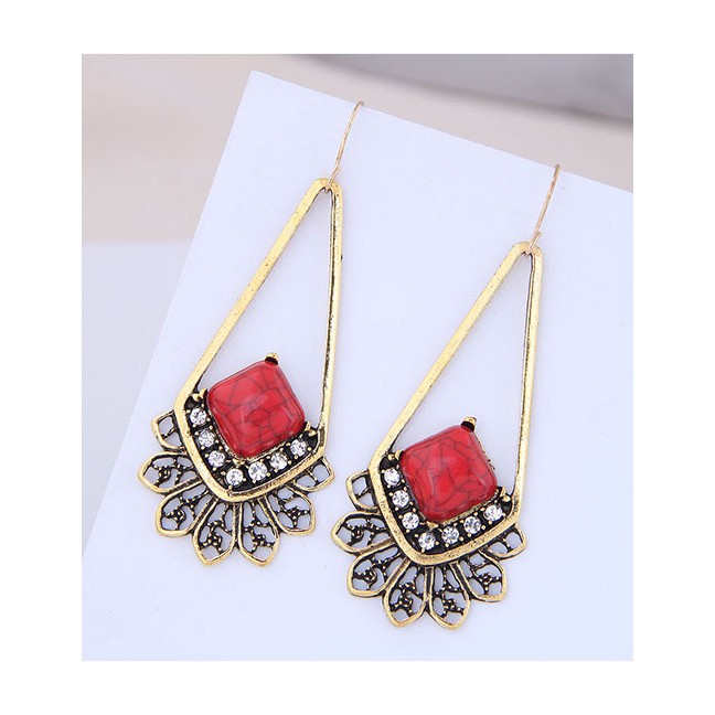 LRC Anting Gantung Fashion Metal Earrings A59707