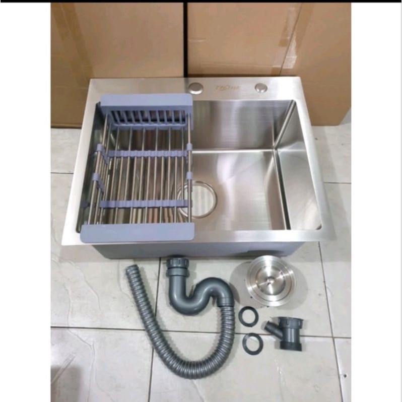 Paket Kitchen Sink Golden Hand By Onan 5040 stainless sus 304 Bak cuci piring TIRISAN TARIK