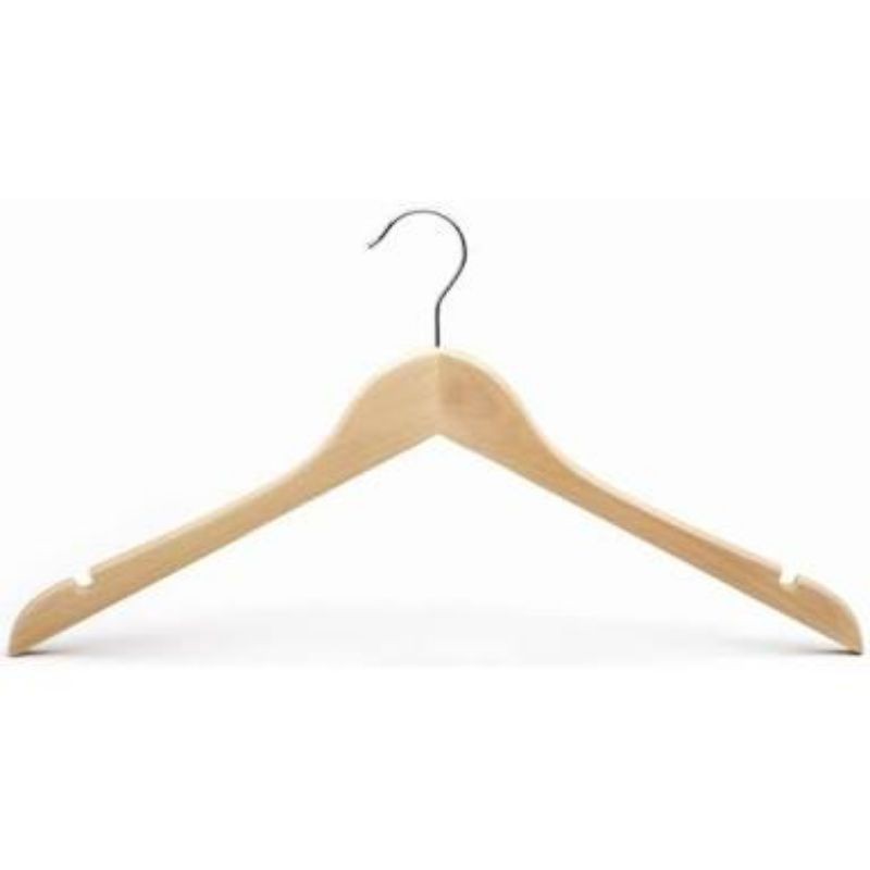 hanger kayu warna natural,ukuran dewasa